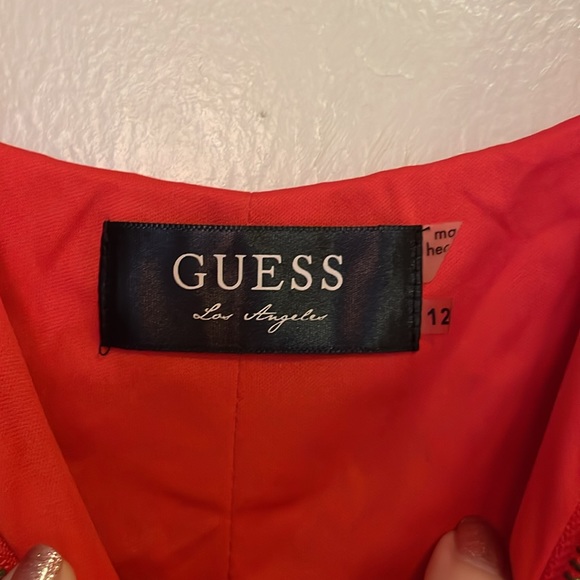 SOLD EUC size 12 Guess sexy flirty orange dress - Picture 3 of 7